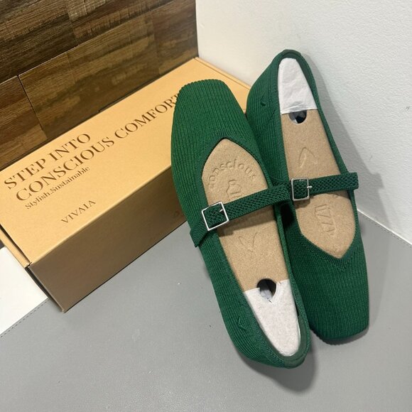 Vivaia Square-Toe Mary-Jane (Margot Mary-Jane) Women's Flats Size 8.5 NIB - Picture 6 of 8